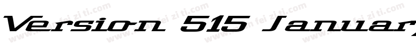 Version 515 January字体转换